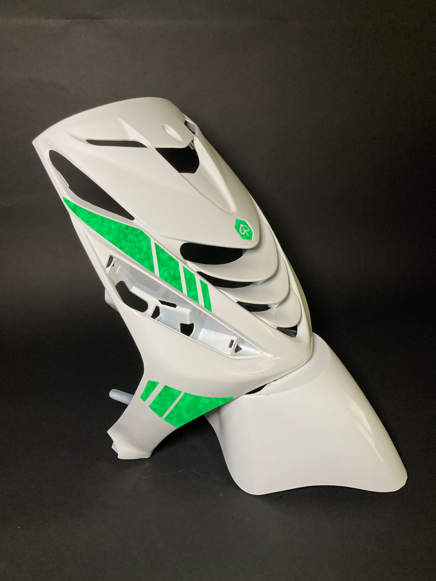 Zip Striped | Reflective Green