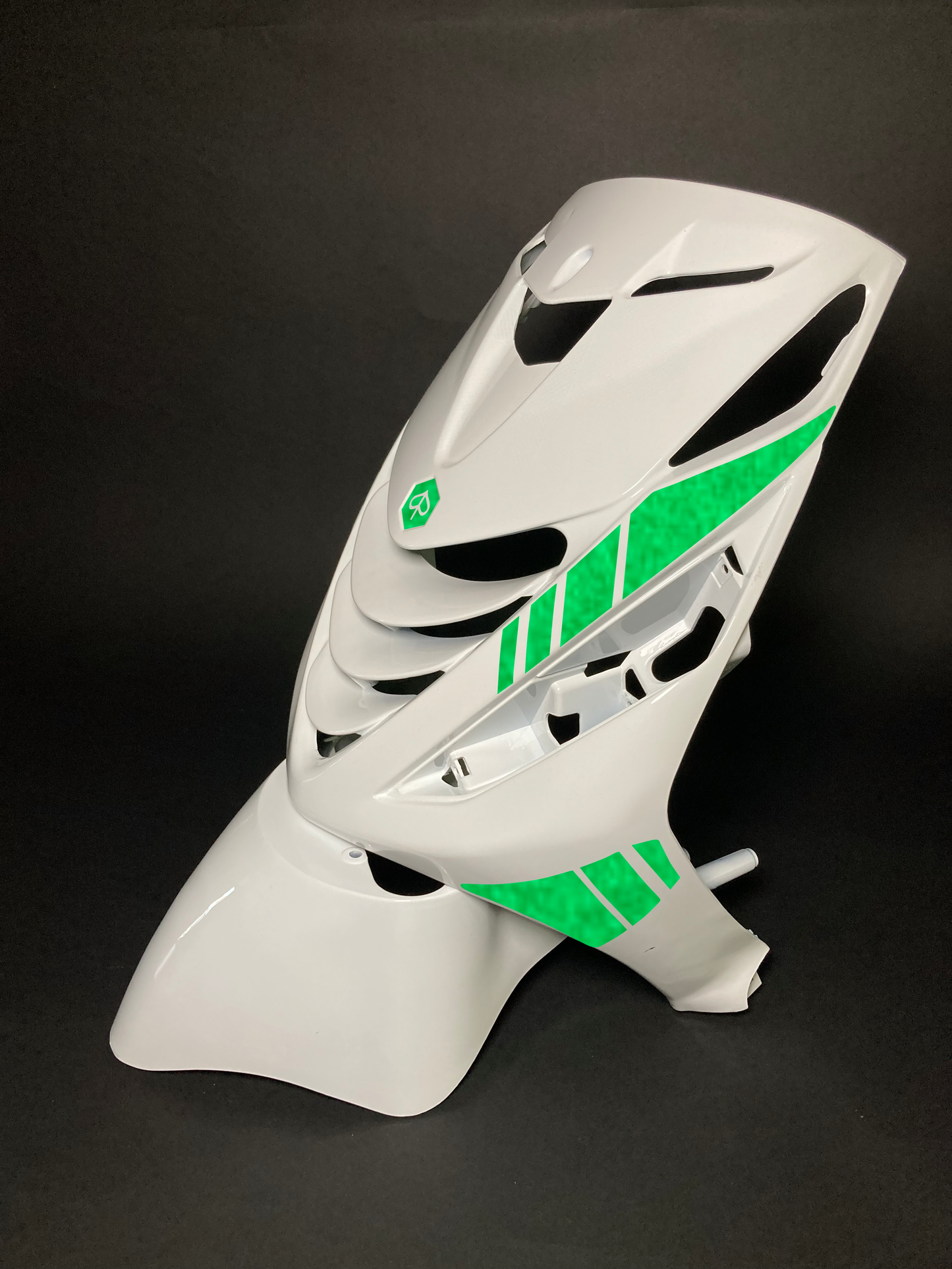 Zip Striped | Reflective Green