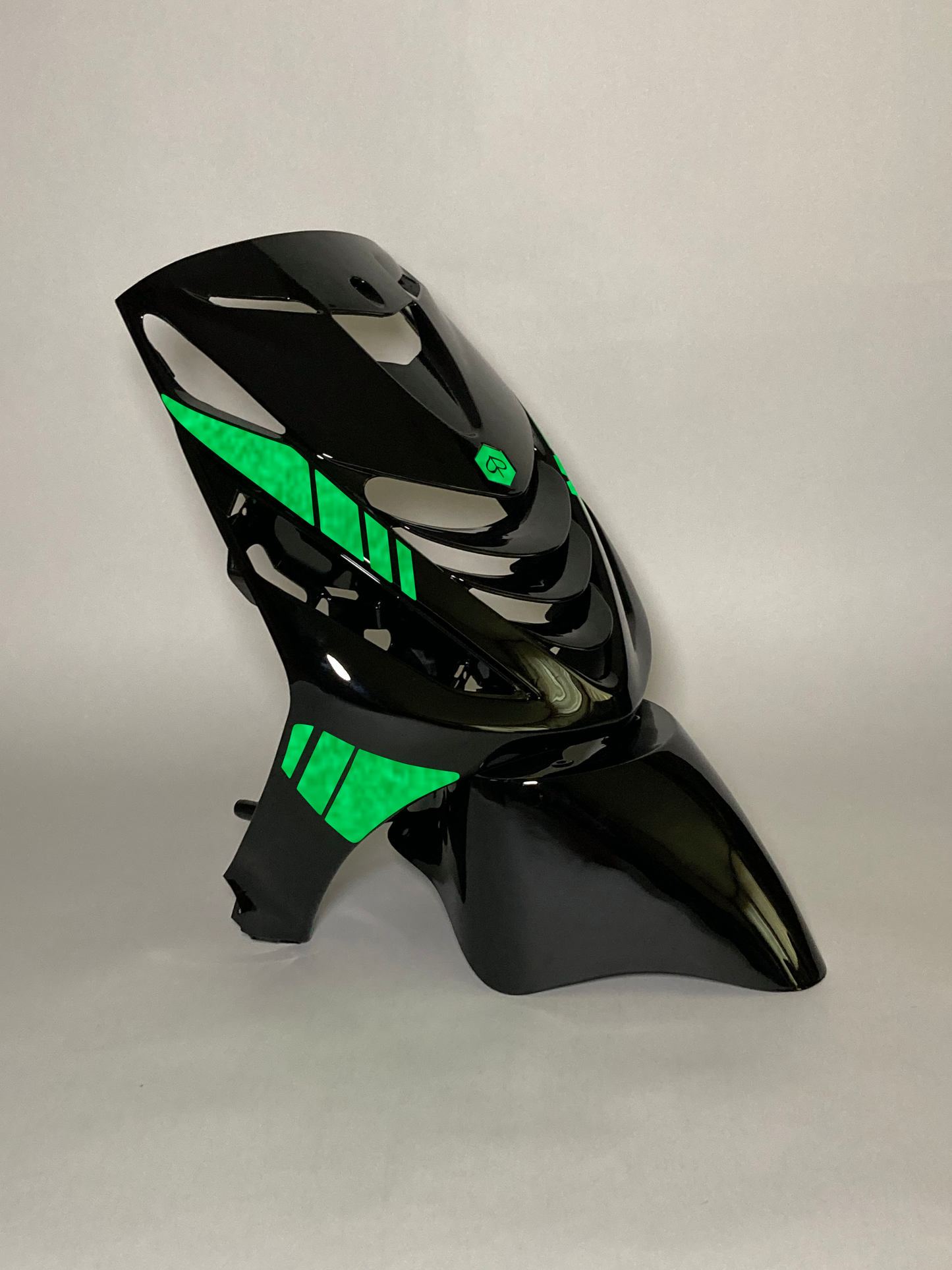 Zip Striped | Reflective Green