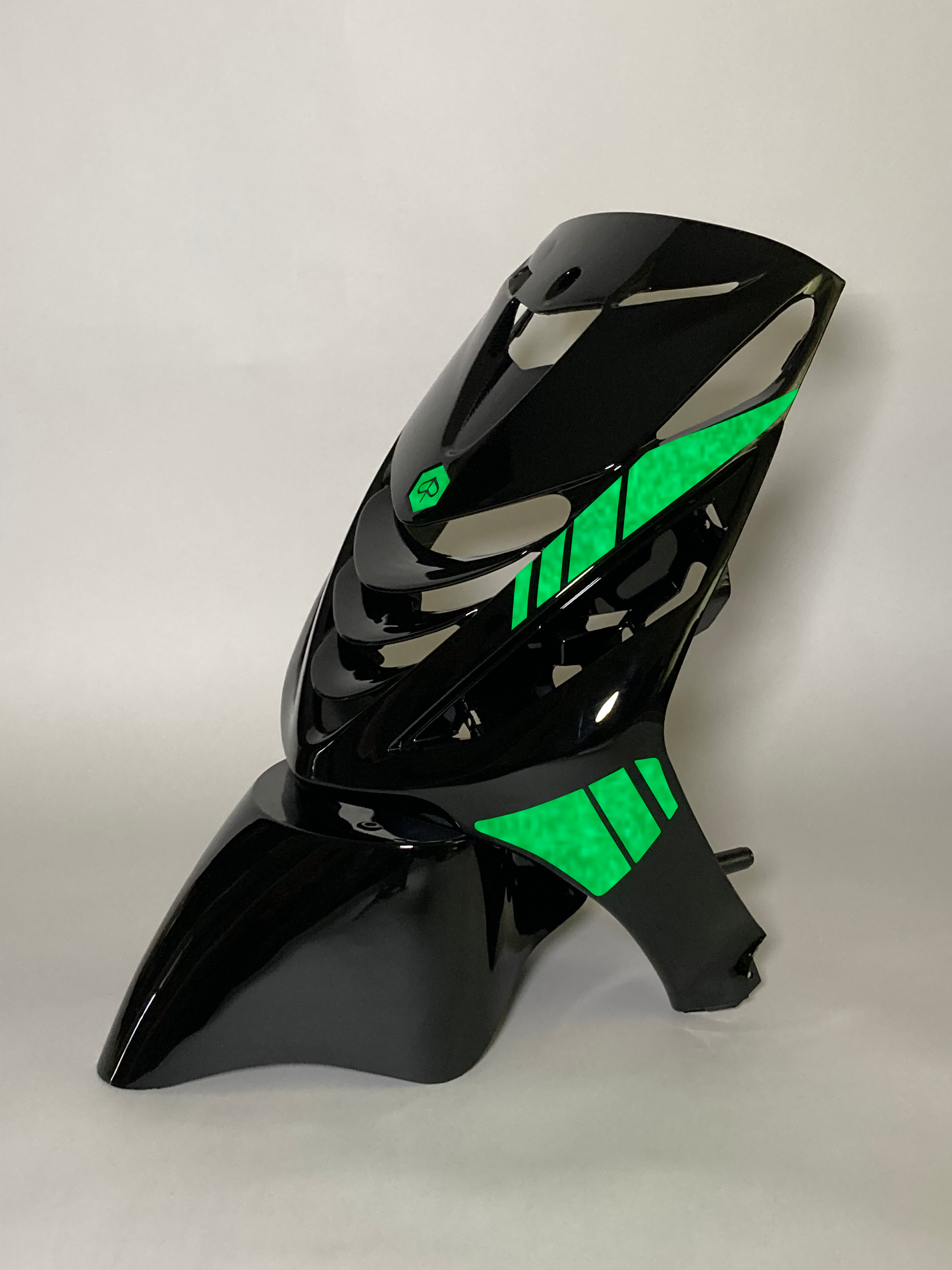 Zip Striped | Reflective Green