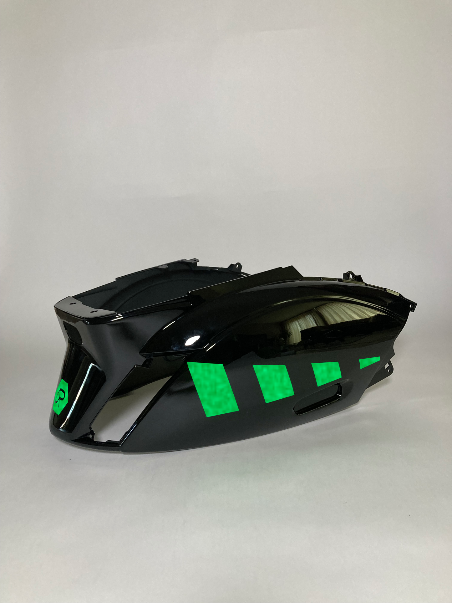 Zip Striped | Reflective Green