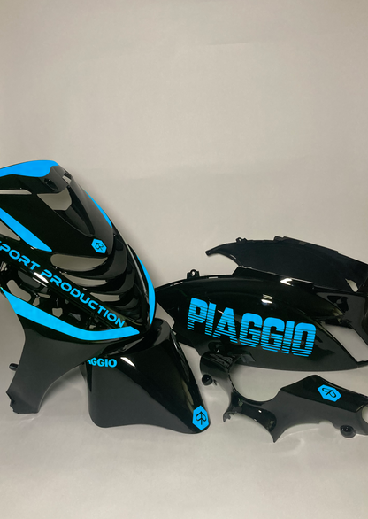 Reißverschluss Piaggio | Reflektierendes Blau